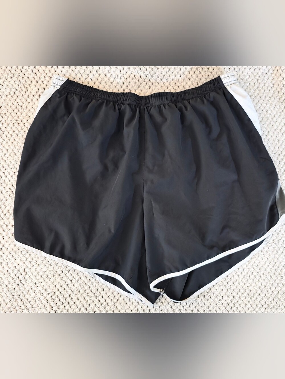 Nike Black Women's Athletic Shorts with White Trim